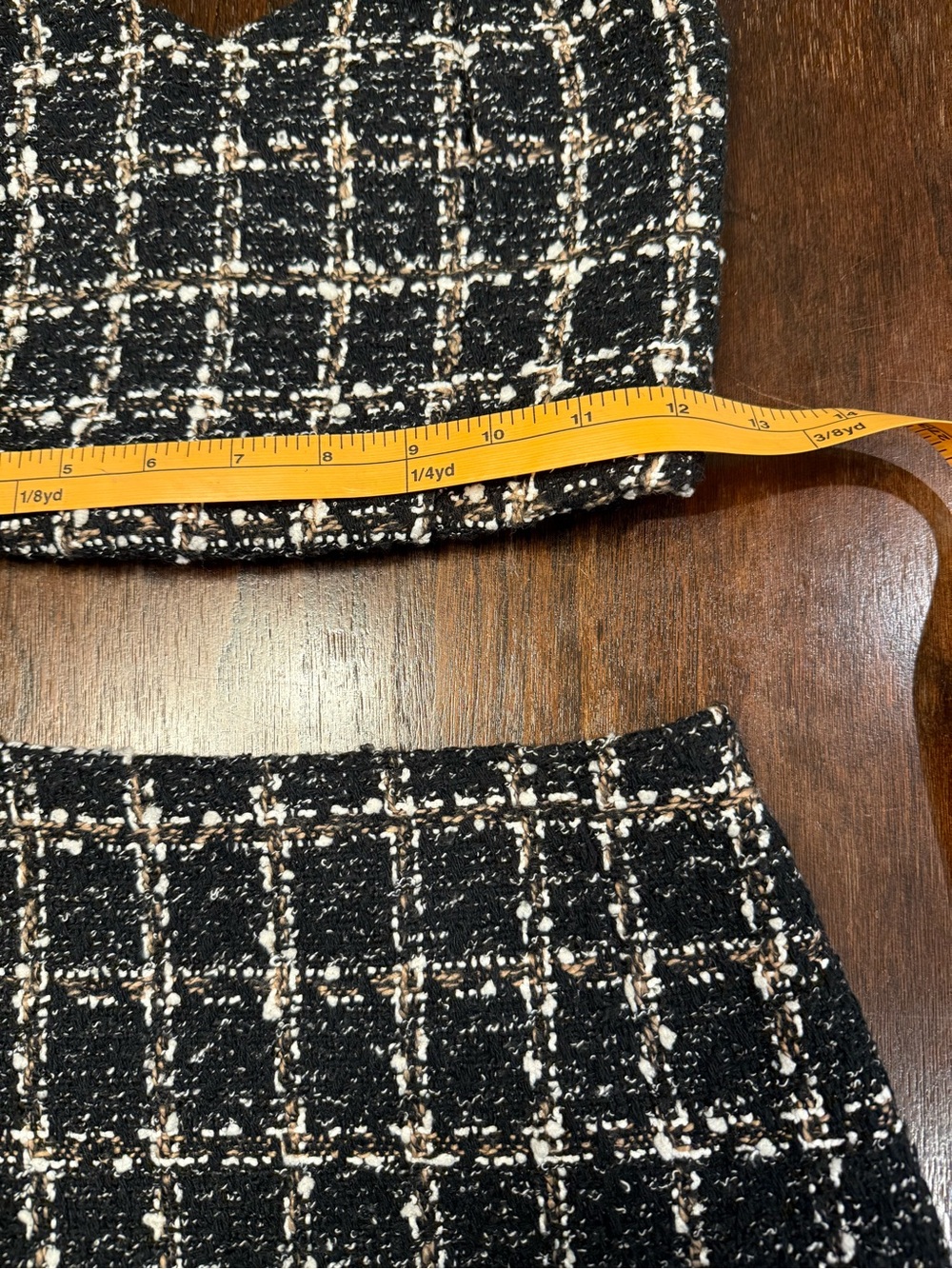 Abercrombie & Fitch Two Piece Tweed Set Women’s XS Skirt & XXS Top Clueless Vibe - Picture 10 of 11
